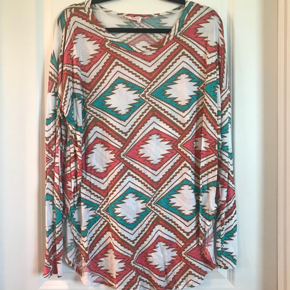Coral & Teal Tunic